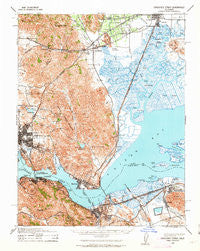 Carquinez Strait California Historical topographic map, 1:62500 scale, 15 X 15 Minute, Year 1940