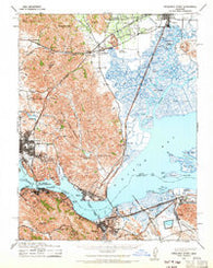 Carquinez Strait California Historical topographic map, 1:62500 scale, 15 X 15 Minute, Year 1940