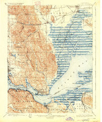 Carquinez California Historical topographic map, 1:62500 scale, 15 X 15 Minute, Year 1901