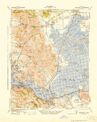 Carquinez California Historical topographic map, 1:62500 scale, 15 X 15 Minute, Year 1942