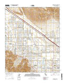 Cathedral City California Current topographic map, 1:24000 scale, 7.5 X 7.5 Minute, Year 2015