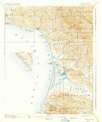 Cayucos California Historical topographic map, 1:62500 scale, 15 X 15 Minute, Year 1897