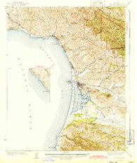 Cayucos California Historical topographic map, 1:62500 scale, 15 X 15 Minute, Year 1943