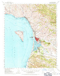 Cayucos California Historical topographic map, 1:62500 scale, 15 X 15 Minute, Year 1951