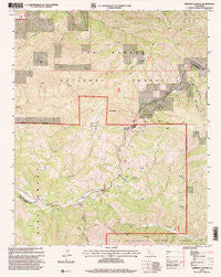Chimney Canyon California Historical topographic map, 1:24000 scale, 7.5 X 7.5 Minute, Year 1995