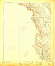 Cholame California Historical topographic map, 1:125000 scale, 30 X 30 Minute, Year 1914
