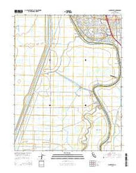 Clarksburg California Current topographic map, 1:24000 scale, 7.5 X 7.5 Minute, Year 2015
