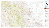 Coalinga California Historical topographic map, 1:100000 scale, 30 X 60 Minute, Year 1987