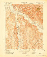 Commatti Canyon California Historical topographic map, 1:31680 scale, 7.5 X 7.5 Minute, Year 1943