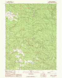 Comptche California Historical topographic map, 1:24000 scale, 7.5 X 7.5 Minute, Year 1991
