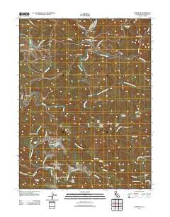 Comptche California Historical topographic map, 1:24000 scale, 7.5 X 7.5 Minute, Year 2012