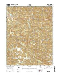 Comptche California Current topographic map, 1:24000 scale, 7.5 X 7.5 Minute, Year 2015