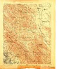 Concord California Historical topographic map, 1:62500 scale, 15 X 15 Minute, Year 1897