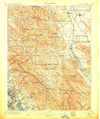 Concord California Historical topographic map, 1:62500 scale, 15 X 15 Minute, Year 1897