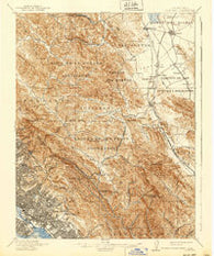 Concord California Historical topographic map, 1:62500 scale, 15 X 15 Minute, Year 1915