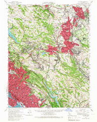 Concord California Historical topographic map, 1:62500 scale, 15 X 15 Minute, Year 1959
