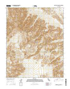 Confidence Hills West California Current topographic map, 1:24000 scale, 7.5 X 7.5 Minute, Year 2015