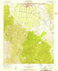 Corona South California Historical topographic map, 1:24000 scale, 7.5 X 7.5 Minute, Year 1954