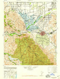 Corona California Historical topographic map, 1:62500 scale, 15 X 15 Minute, Year 1942