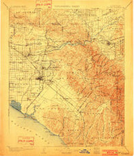 Corona California Historical topographic map, 1:125000 scale, 30 X 30 Minute, Year 1902