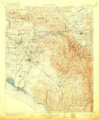 Corona California Historical topographic map, 1:125000 scale, 30 X 30 Minute, Year 1902