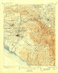 Corona California Historical topographic map, 1:125000 scale, 30 X 30 Minute, Year 1902