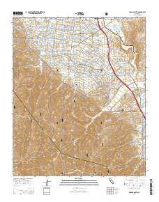 Corona South California Current topographic map, 1:24000 scale, 7.5 X 7.5 Minute, Year 2015