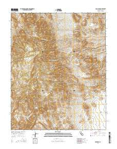 Coso Peak California Current topographic map, 1:24000 scale, 7.5 X 7.5 Minute, Year 2015