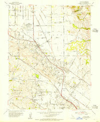 Cotati California Historical topographic map, 1:24000 scale, 7.5 X 7.5 Minute, Year 1954