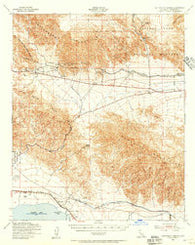 Cottonwood Spring California Historical topographic map, 1:62500 scale, 15 X 15 Minute, Year 1940