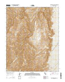 Cottonwood Canyon California Current topographic map, 1:24000 scale, 7.5 X 7.5 Minute, Year 2015
