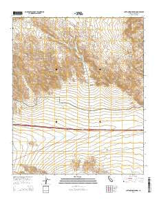 Cottonwood Spring California Current topographic map, 1:24000 scale, 7.5 X 7.5 Minute, Year 2015