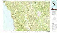 Covelo California Historical topographic map, 1:100000 scale, 30 X 60 Minute, Year 1981