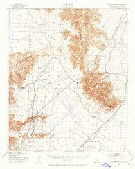 Coxcomb Mountains California Historical topographic map, 1:62500 scale, 15 X 15 Minute, Year 1943