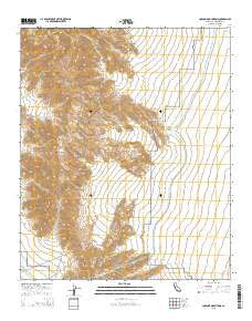 Coxcomb Mountains California Current topographic map, 1:24000 scale, 7.5 X 7.5 Minute, Year 2015