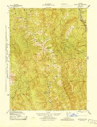 Coyote Peak California Historical topographic map, 1:62500 scale, 15 X 15 Minute, Year 1945