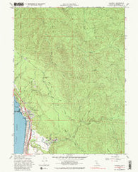 Crannell California Historical topographic map, 1:24000 scale, 7.5 X 7.5 Minute, Year 1966