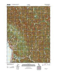Crannell California Historical topographic map, 1:24000 scale, 7.5 X 7.5 Minute, Year 2012