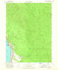 Crannell California Historical topographic map, 1:24000 scale, 7.5 X 7.5 Minute, Year 1966