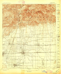 Cucamonga California Historical topographic map, 1:62500 scale, 15 X 15 Minute, Year 1897
