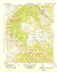 Cummings Mountain California Historical topographic map, 1:62500 scale, 15 X 15 Minute, Year 1943