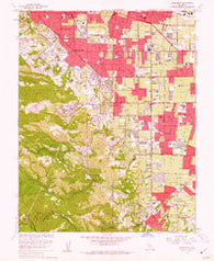 Cupertino California Historical topographic map, 1:24000 scale, 7.5 X 7.5 Minute, Year 1961