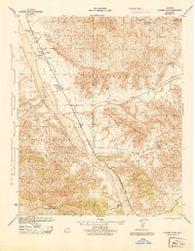 Cuyama Peak California Historical topographic map, 1:31680 scale, 7.5 X 7.5 Minute, Year 1944