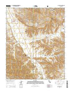 Cuyama Peak California Current topographic map, 1:24000 scale, 7.5 X 7.5 Minute, Year 2015