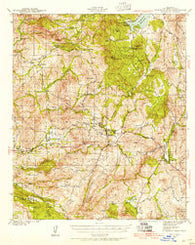 Cuyamaca Peak California Historical topographic map, 1:62500 scale, 15 X 15 Minute, Year 1942