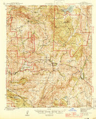 Cuyamaca Peak California Historical topographic map, 1:62500 scale, 15 X 15 Minute, Year 1944