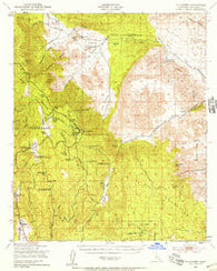 Cuyapaipe California Historical topographic map, 1:62500 scale, 15 X 15 Minute, Year 1942