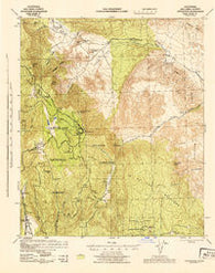 Cuyapaipe California Historical topographic map, 1:62500 scale, 15 X 15 Minute, Year 1942