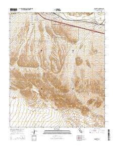 Daggett California Current topographic map, 1:24000 scale, 7.5 X 7.5 Minute, Year 2015
