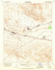 Daggett California Historical topographic map, 1:62500 scale, 15 X 15 Minute, Year 1956